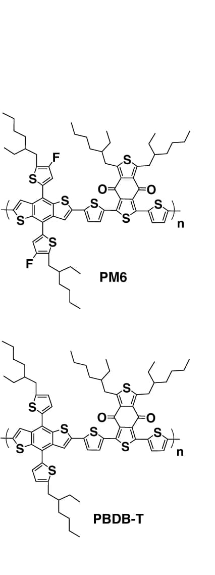 Open access visualization of Chemical Structure, PM6, PBDB-T, Y6, Y1