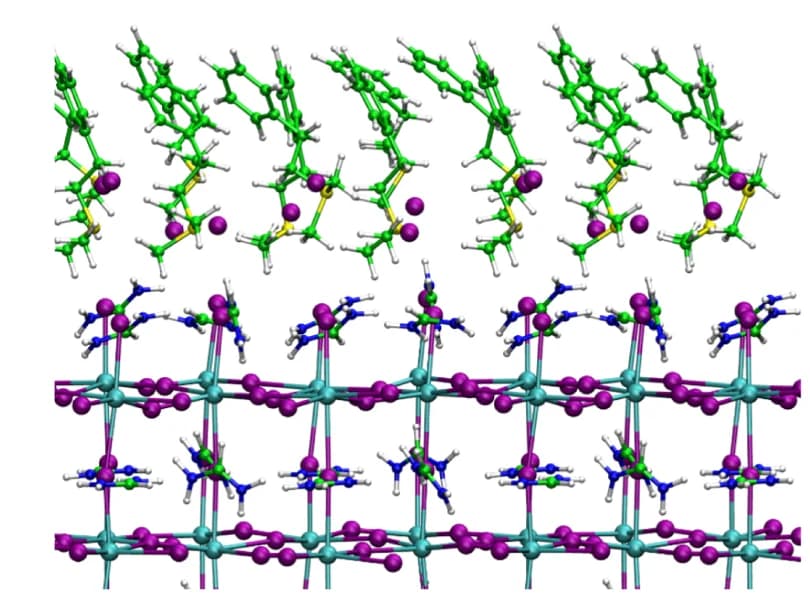 Open access visualization of Chemical Structure, DMPESI, FAPbI 3 Perovskite, DFT Models, FAI-terminated Surfaces
