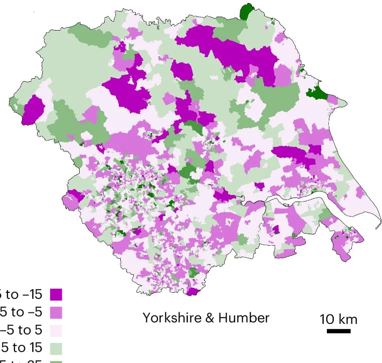 Open access visualization of Geo Map, Local Savings, Yorkshire, Humber