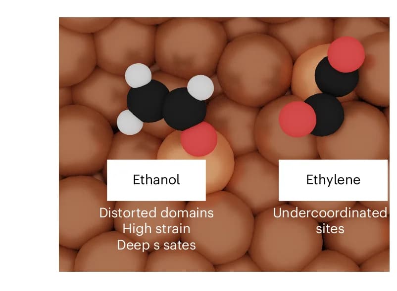 Open access visualization of Chemical Structure, Reaction Intermediates, Active Sites, Ethanol, Ethylene