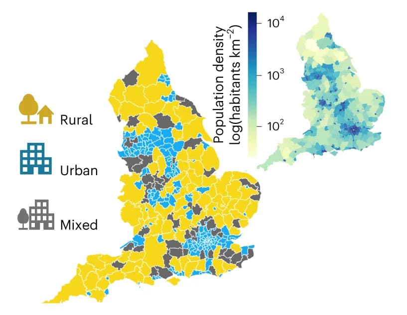 Open access visualization of Geo Map, Urban-Rural Classification, English Local Authorities