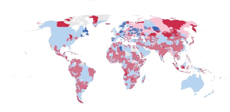 Open access visualization of Geo Map, Provincial Level, Urban Areas, Population Change, Net Migration
