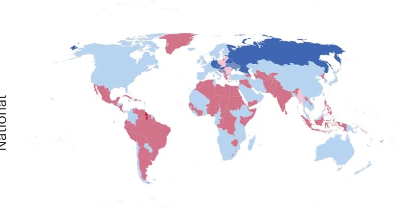 Open access visualization of Geo Map, National Level, Urban Areas, Population Change, Net Migration