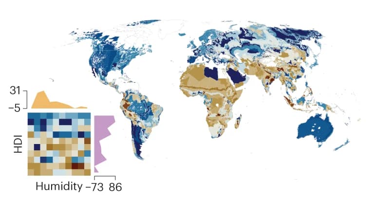 Open access visualization of Geo Map, Heatmap, Density Plot, Urban Net Migration, Urban Population