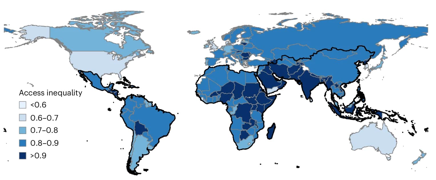 Open access visualization of Geo Map, Social Infrastructure, Inequalities, Global South, Global Maps