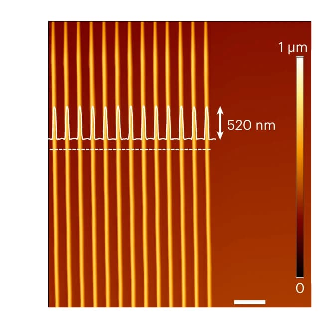 Open access visualization of Microscopy, Line Plot, AFM, 3D-printed beam arrays