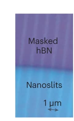Open access visualization of Microscopy, Optical micrograph, Heterostructure, Graphene spacers, hBN crystal