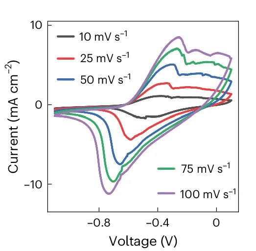 Open access visualization of Line Plot, CV Curves, PPy(DBS), Scan Rates, PBS