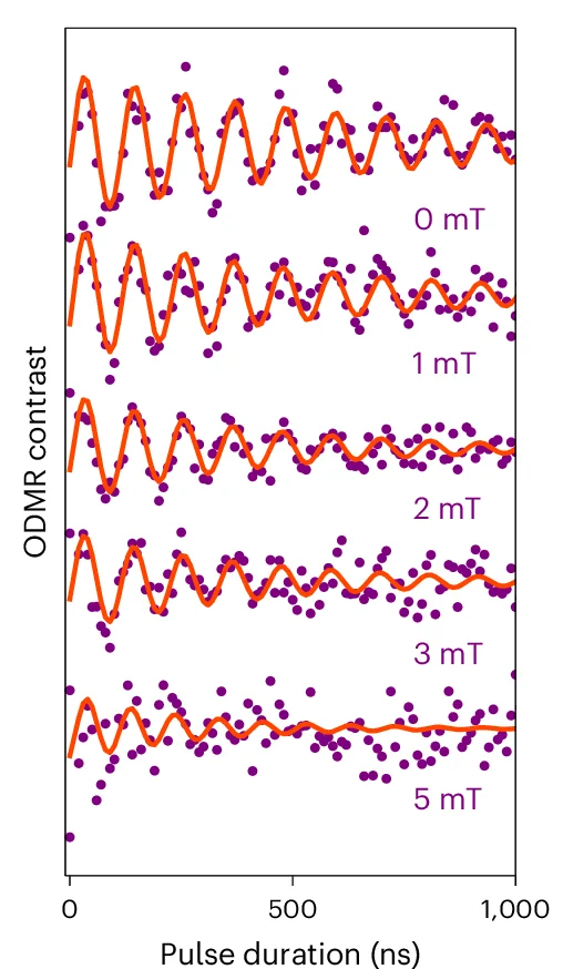 Open access visualization of Line Plot, Scatter Plot, Rabi Oscillations, Magnetic Field, Defect z Axis