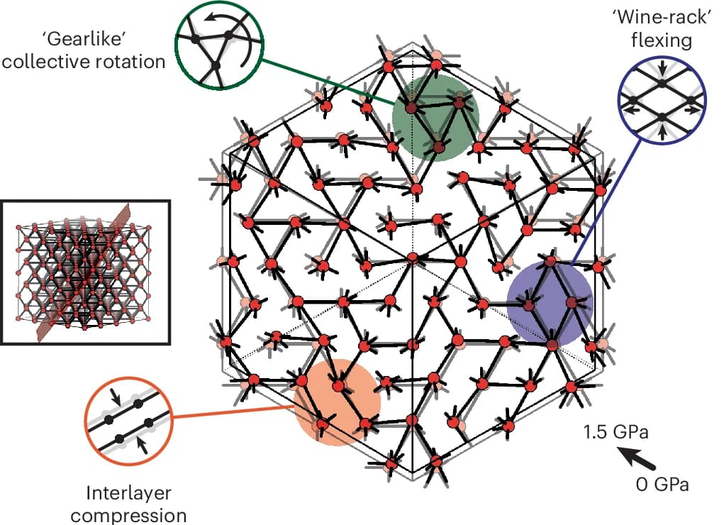 Open access visualization of Illustration, Chemical Structure, Node Displacements, Compression, TRUMOF-1