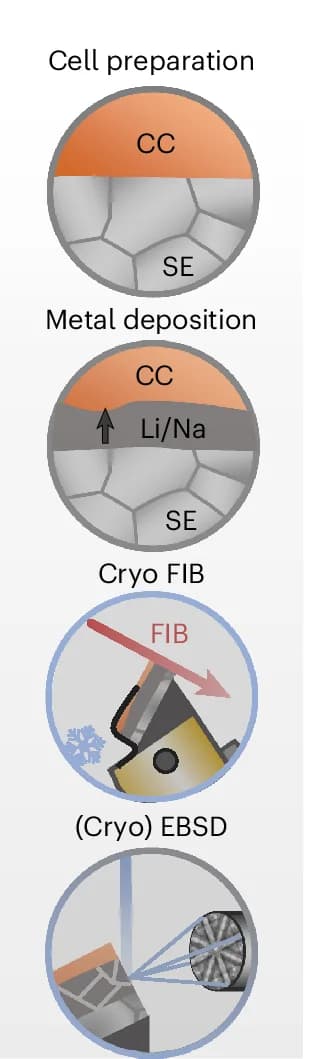 Open access visualization of Workflow, Illustration, Analysis Protocol, Microstructure, Electrodeposited Alkali Metal Films