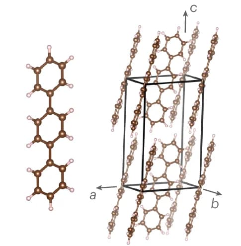 Open access visualization of Chemical Structure, p-Terphenyl Molecule, Unit Cell