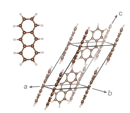 Open access visualization of Chemical Structure, Anthracene Molecule, Unit Cell