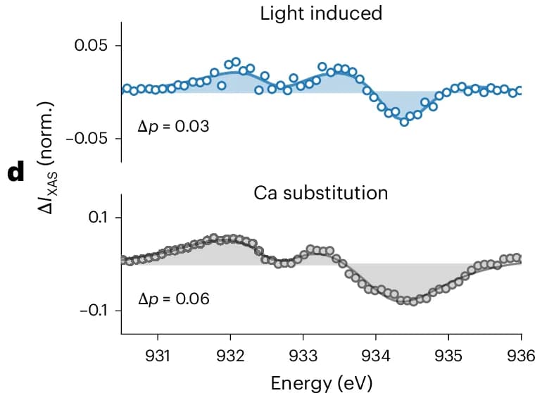 Open access visualization of Line Plot, Scatter Plot, Differential XAS Intensity, Light-Driven Sr14Cu24O41, Pump Polarization