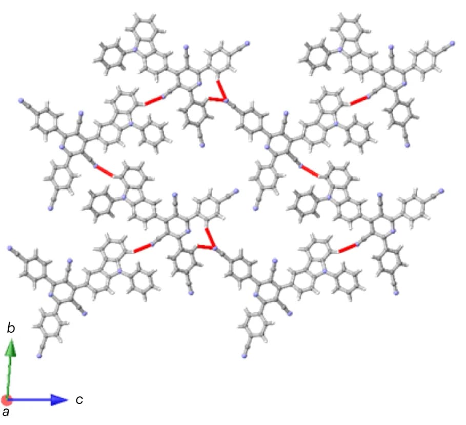 Open access visualization of Chemical Structure, Single-Crystal Structure, CNP-C2, Hydrogen-Bonding