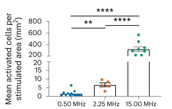 Open access visualization of Scatter Plot, Error Bars, Activated Cells, Spatial Dispersions, US Frequencies
