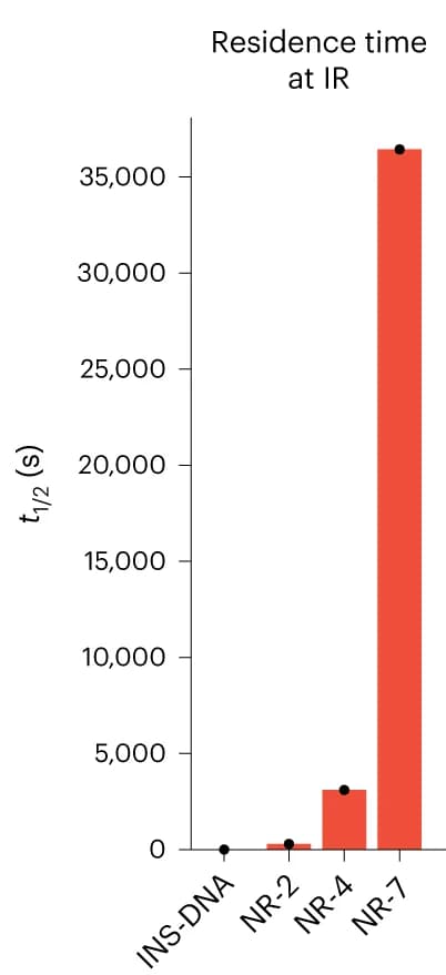 Open access visualization of Bar Plot, Error Bars, Residence Time, Insulin NanoRods, INS-DNA