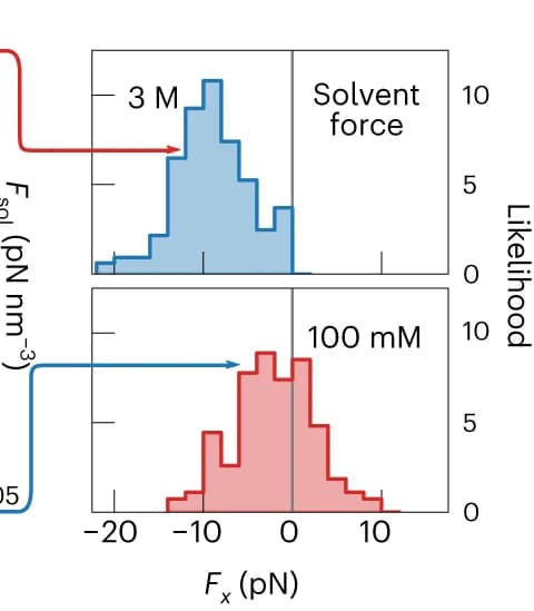 Open access visualization of Histogram, Force, DNA, Solvent Forces, Salt Concentration