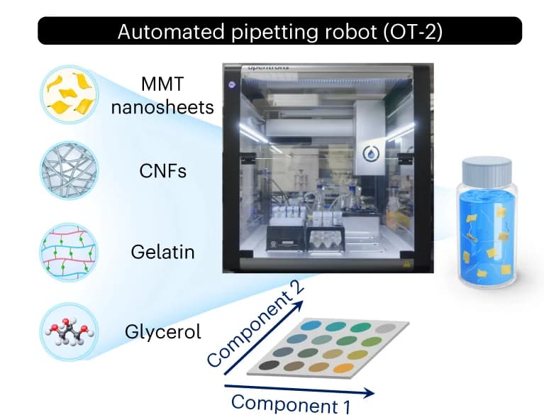 Open access visualization of Workflow, Illustration, Pipetting Robot, MMT, CNF