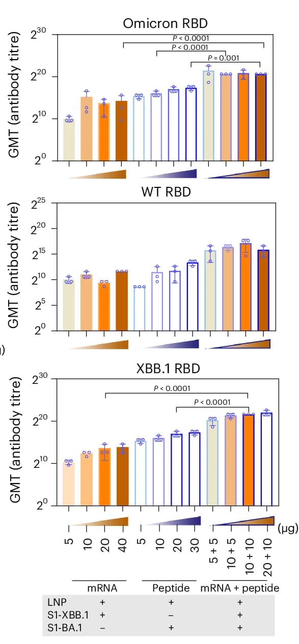 Open access visualization of Bar Plot, Error Bars, Scatter Plot, IgG Antibodies, RBD