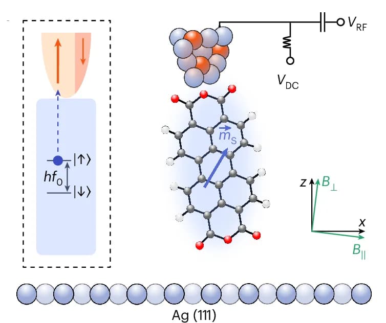 Open access visualization of Illustration, Chemical Structure, Workflow, Quantum Sensor, PTCDA Molecule