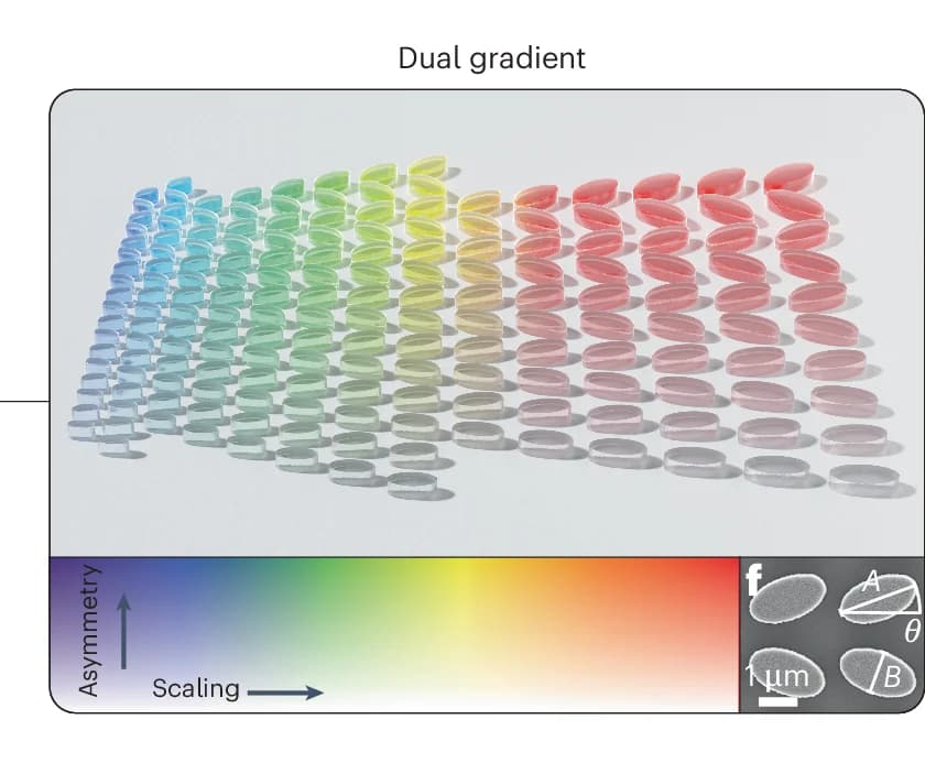 Open access visualization of Illustration, Microscopy, Dual-gradient Metasurface, Spectral Gradient, Coupling Gradient