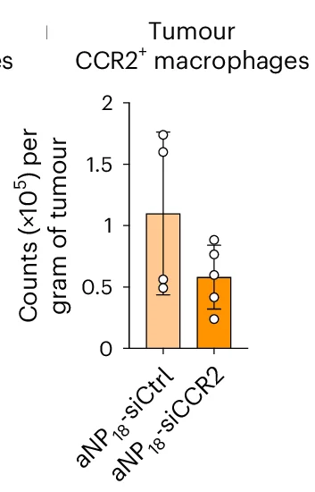 Open access visualization of Bar Plot, Error Bars, Scatter Plot, Macrophages, Tumor Tissue
