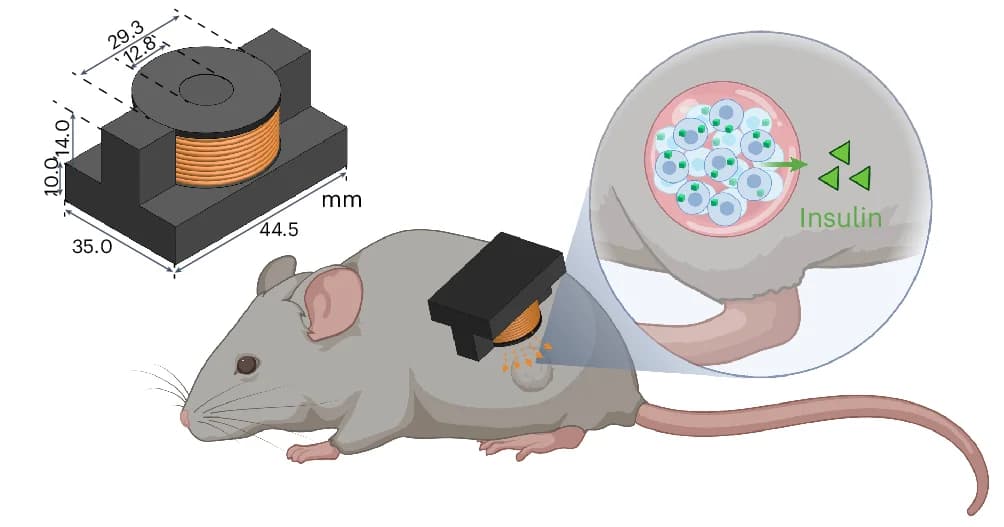 Open access visualization of Illustration, Magnetic Field Stimulation, HEK EMPOWER Cells, Mice, Single-Coil Device