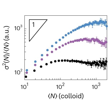 Open access visualization of Line Plot, Error Bars, Number Fluctuations, Colloidal Gels, Thermal Bath