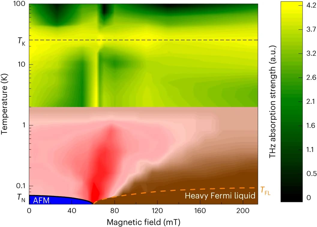 Open access visualization of Heatmap, THz Absorption, Time-Delay Spectroscopy, Low-Temperature Phase Diagram, Magnetotransport