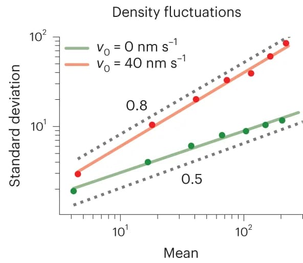 Open access visualization of Line Plot, Scatter Plot, Error Bars, Density Fluctuations, Passive Filaments