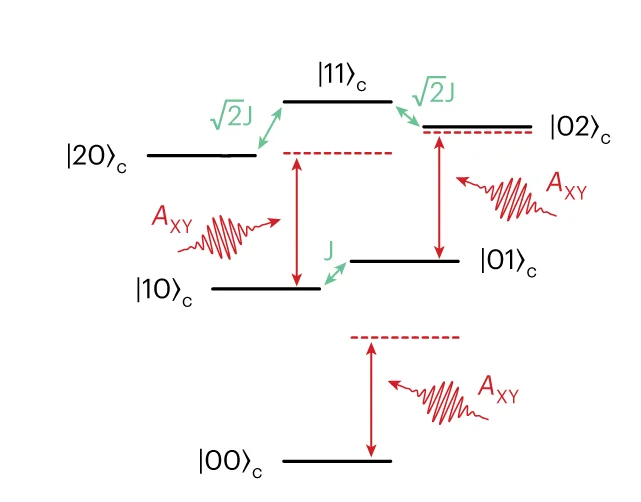 Open access visualization of Illustration, Flowchart, Energy Diagram, Transmon Circuits, Control Qubits