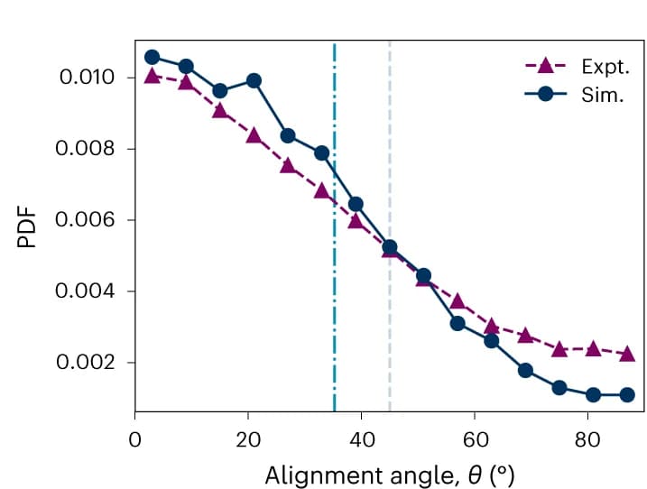 Open access visualization of Line Plot, Alignment Angles, Defect Orientation, Viscometric Line, Active Force