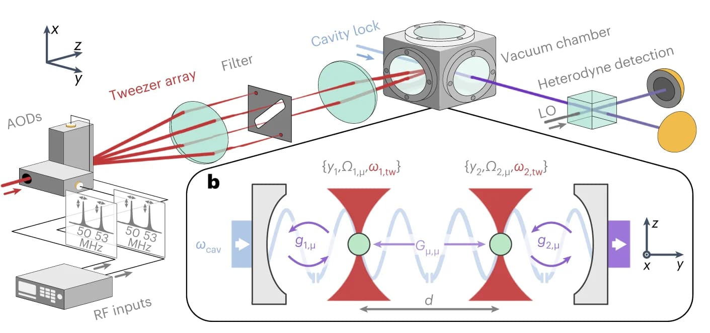 Open access visualization of Workflow, Illustration, Optical Tweezers, AOD, Vacuum Chamber