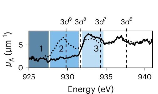 Open access visualization of Line Plot, Density Plot, Cold Reference Spectra, Absorption Coefficient, Pre-Edge Features