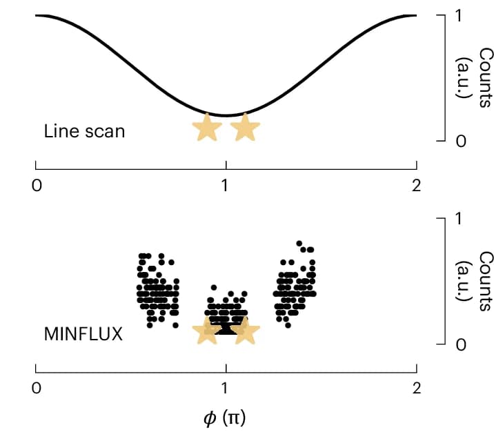 Open access visualization of Line Plot, Scatter Plot, Line-Scan Principle, Fluorescence, Scattered Signal