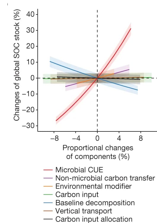 Open access visualization of Line Plot, Error Bars, Parameter Values, SOC Stock, CUE