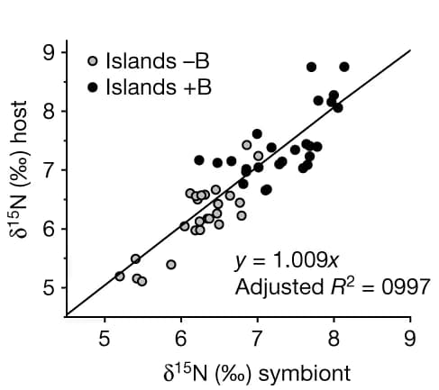 Open access visualization of Scatter Plot, Regression Plot, Host Tissue, Symbionts, Seabirds