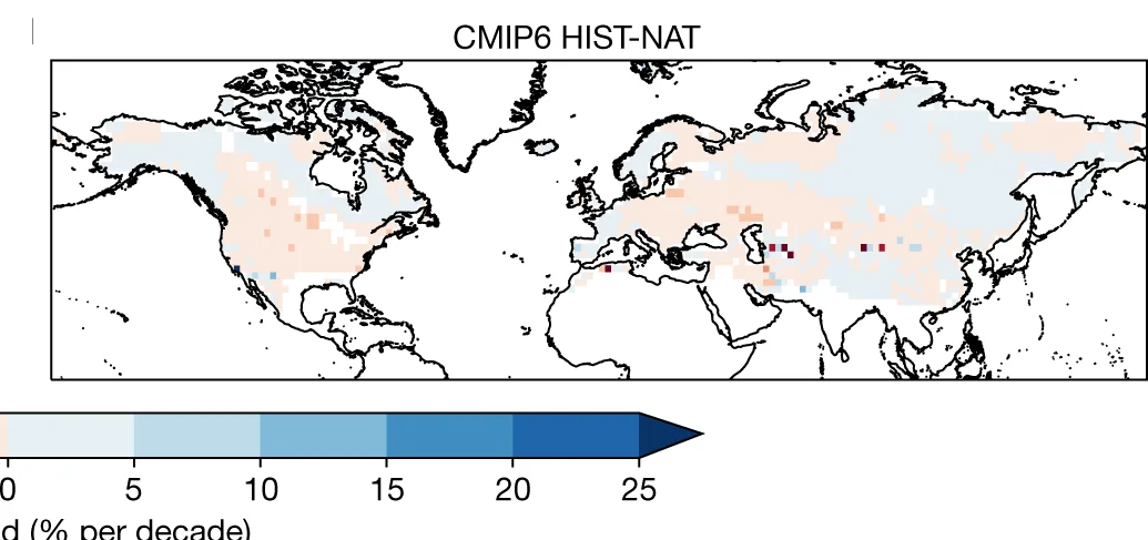 Open access visualization of Geo Map, CMIP6, Historical Simulations, Anthropogenic Emissions, Multimodel Mean