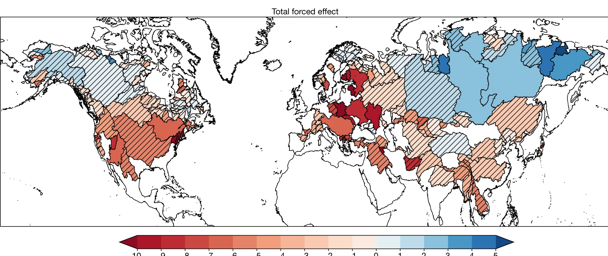 Open access visualization of Geo Map, SWE Trends, Anthropogenic Forcing, Temperature Changes, Precipitation Changes