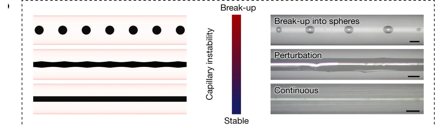 Open access visualization of Photo, Fiber Core Geometries, Capillary Instability, Optical Images, Schematics