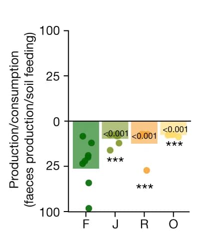 Open access visualization of Scatter Plot, Error Bars, Bar Plot, Carbon Balance, Faeces