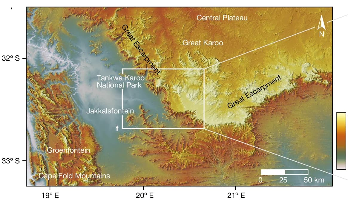 Open access visualization of Geo Map, Great Escarpment, South Africa, NASA SRTM, Elevation Data