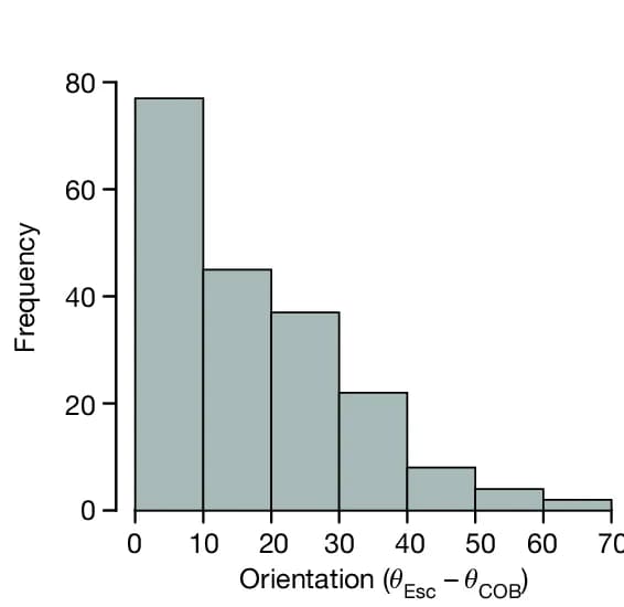 Open access visualization of Histogram, Orientation, Escarpments, COBs, Tangent