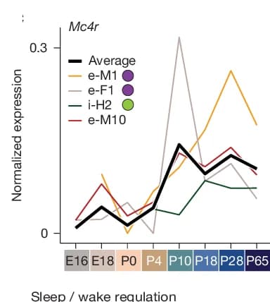 Open access visualization of Line Plot, Gene Expression, Receptors, Metabolism, Feeding