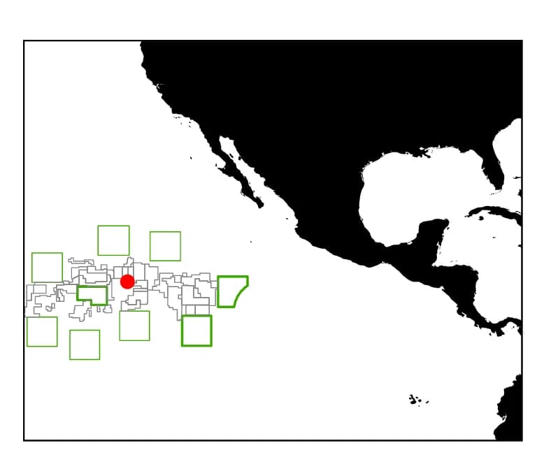 Open access visualization of Geo Map, Test Area, CCZ, International Seabed Authority, Areas of Particular Environmental Interest