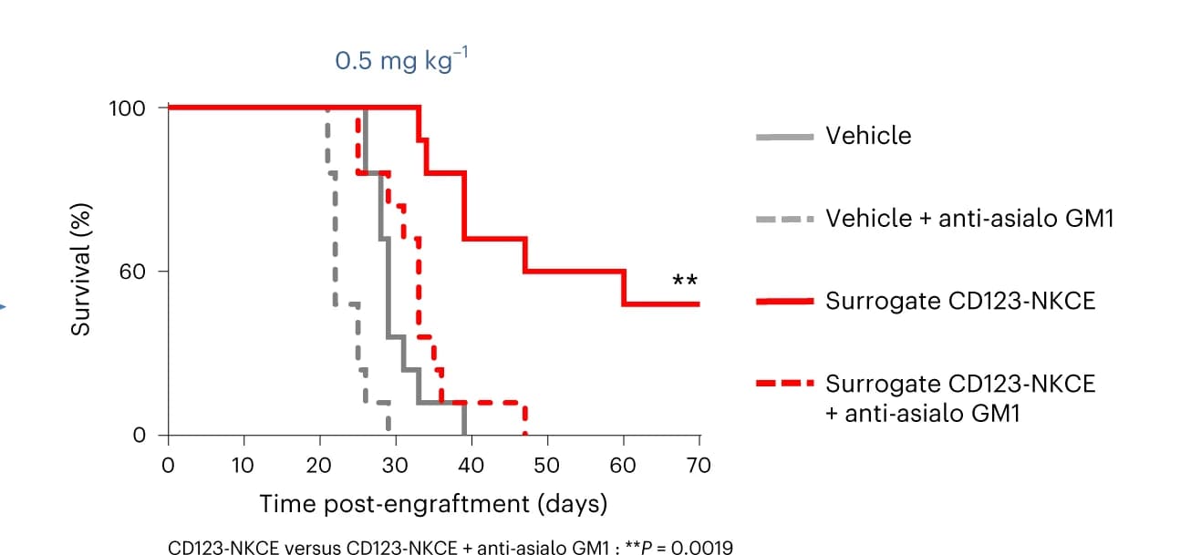 Open access visualization of Survival Curve, Line Plot, Mice, Anti-asilo GM1, NK Cells