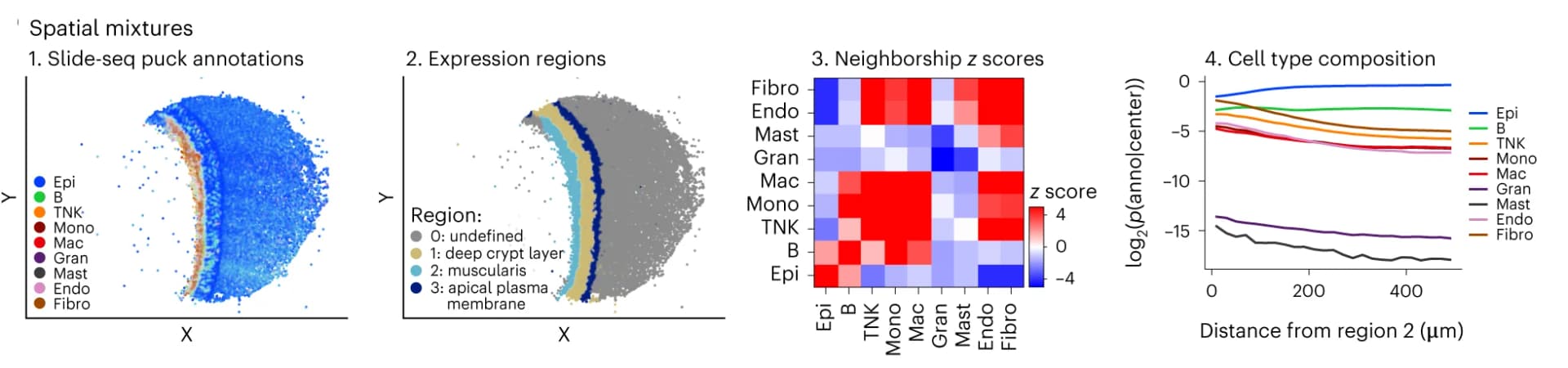Open access visualization of Scatter Plot, Line Plot, Heatmap, Slide-seq, Mouse colon