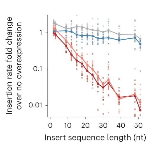 Open access visualization of Line Plot, Scatter Plot, Insertion Rate Fold Changes, Overexpression, Screens