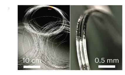 Open access visualization of Photo, Microscopy, As-Drawn Fiber, Fabrication, Flexible Fiber